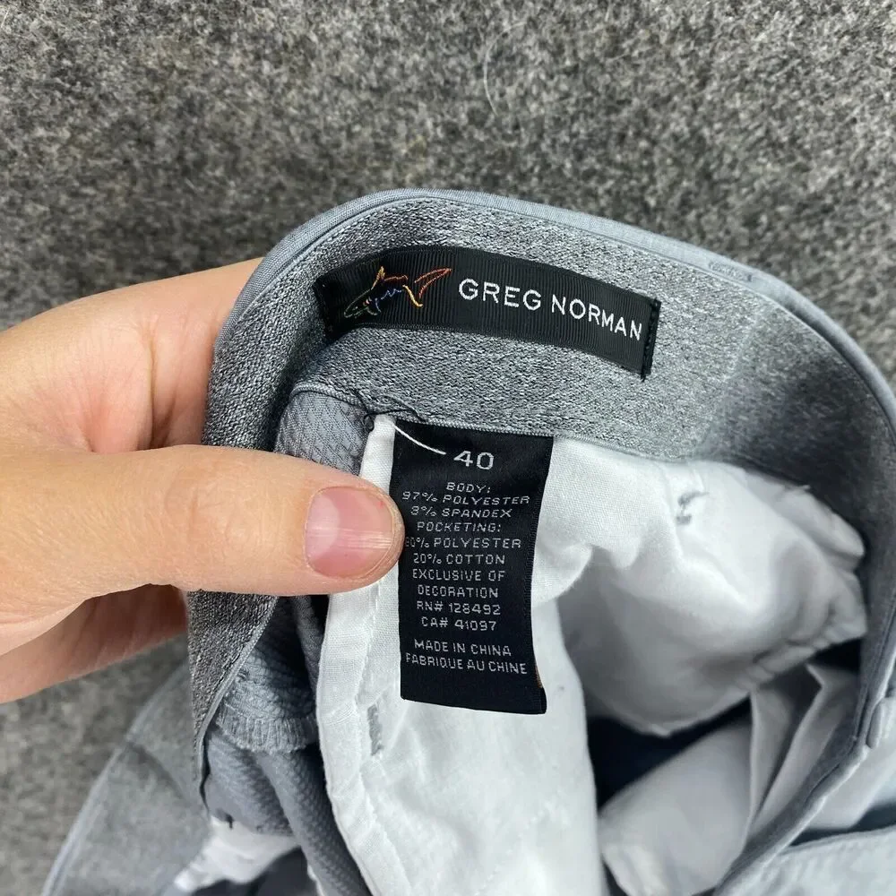 Greg Norman Cargo Shorts Men 40 Gray Mid Rise Flat Front Pockets Regular Fit